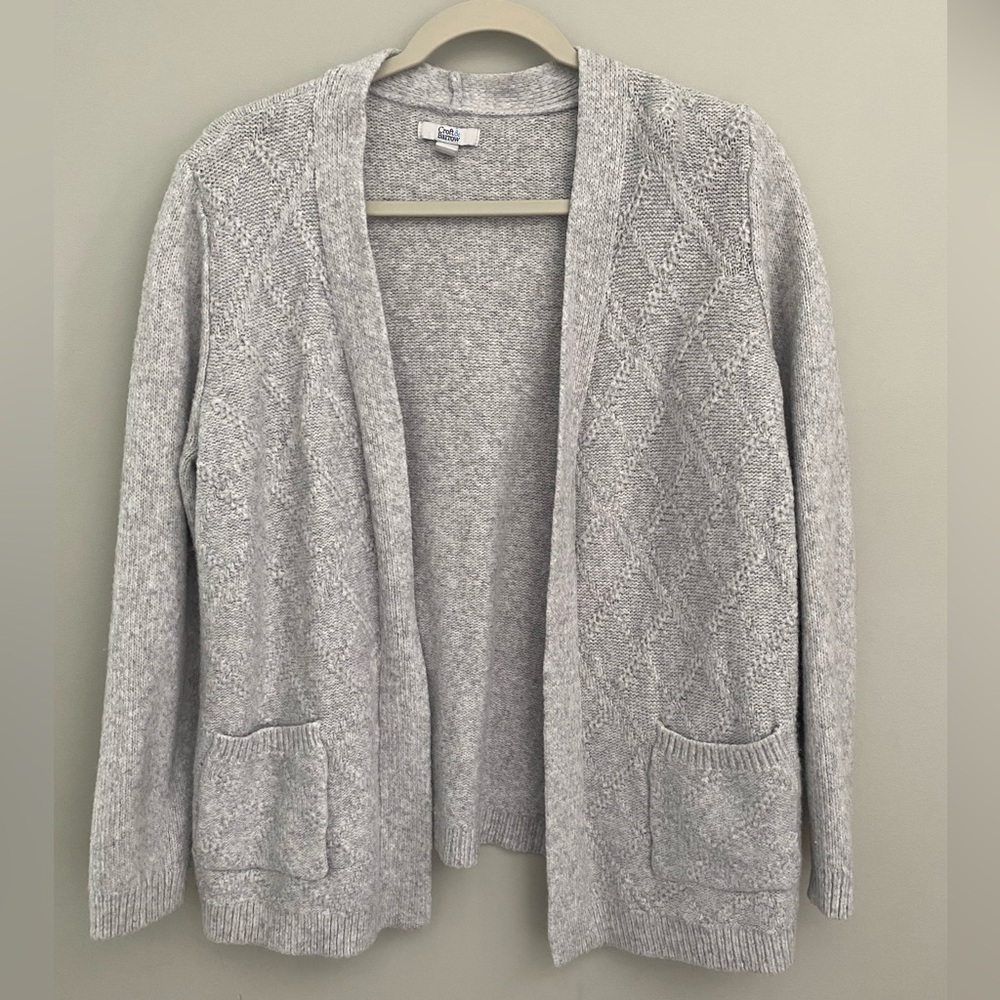 Light Grey Open Cardigan